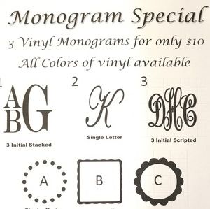 Vinyl Decals 3 for $10